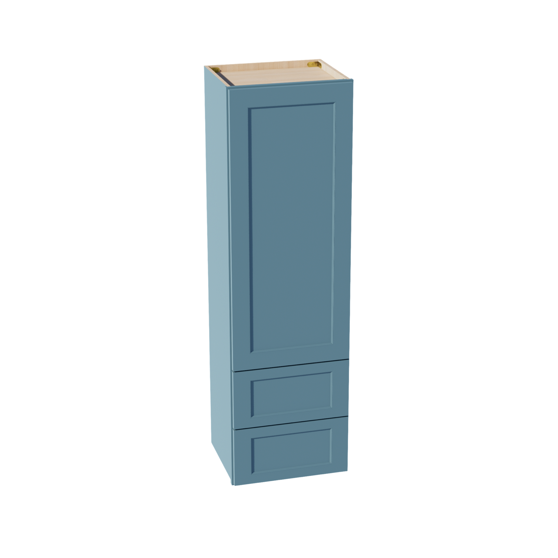 WD1860-SG  Diagonal Wall Corner Cabinet 1 Door & 2 Shelves - Shaker Style - Green   18'W x 60"H x 15"D