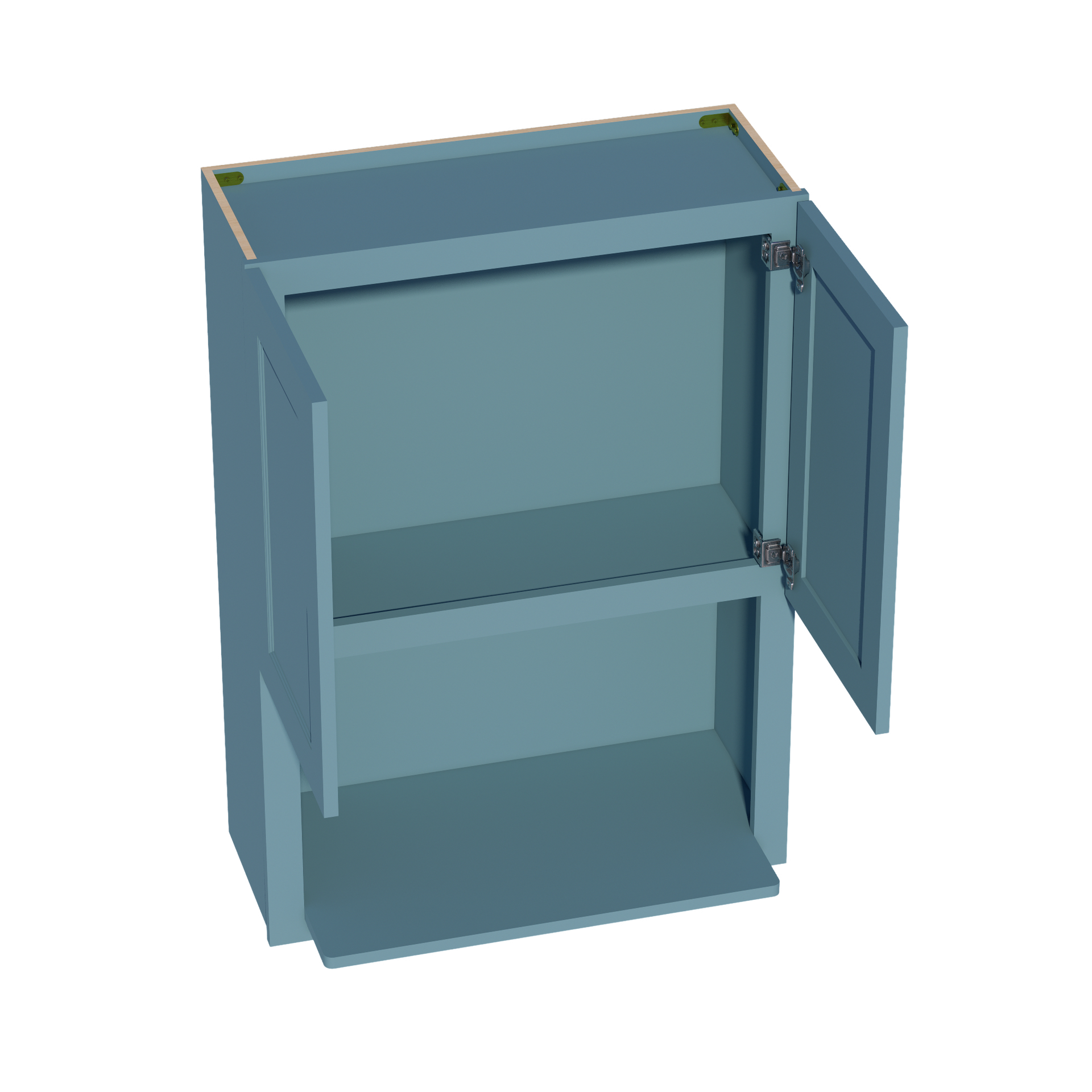 WM3042-SG  Wall Cabinets 2 Doors Wall Built-in Microwave  - Shaker Style - Green   30"W x 42"H x 12"D