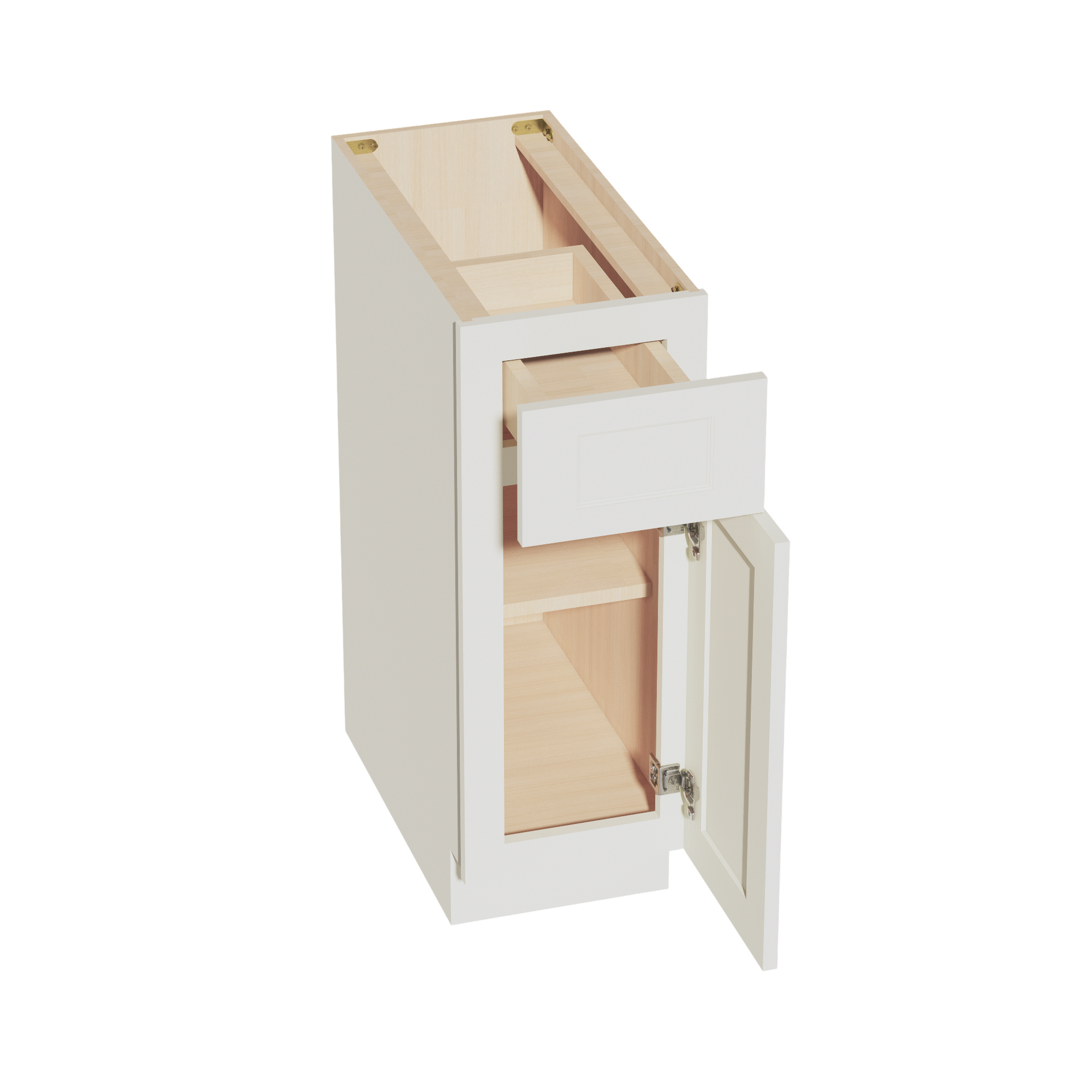 B12-SSAW  Base cabinet - Shaker Style - Swan White   12"W x 34-1/2"H x 24"D