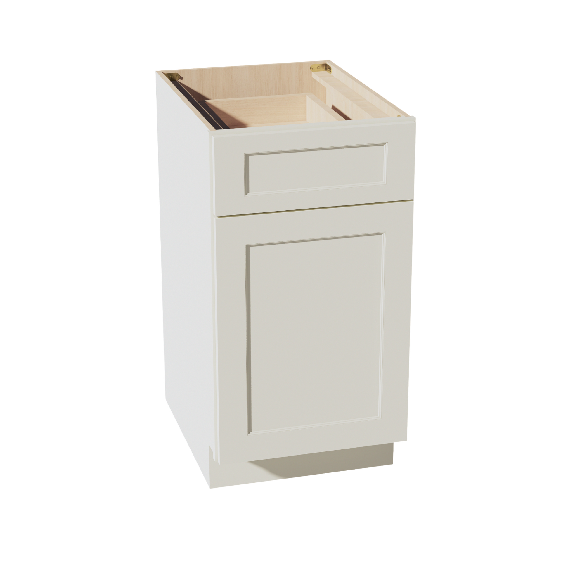 B18TR-SSAW  Base cabinet - Shaker Style - Swan White   18"W x 34-1/2"H x 24"D