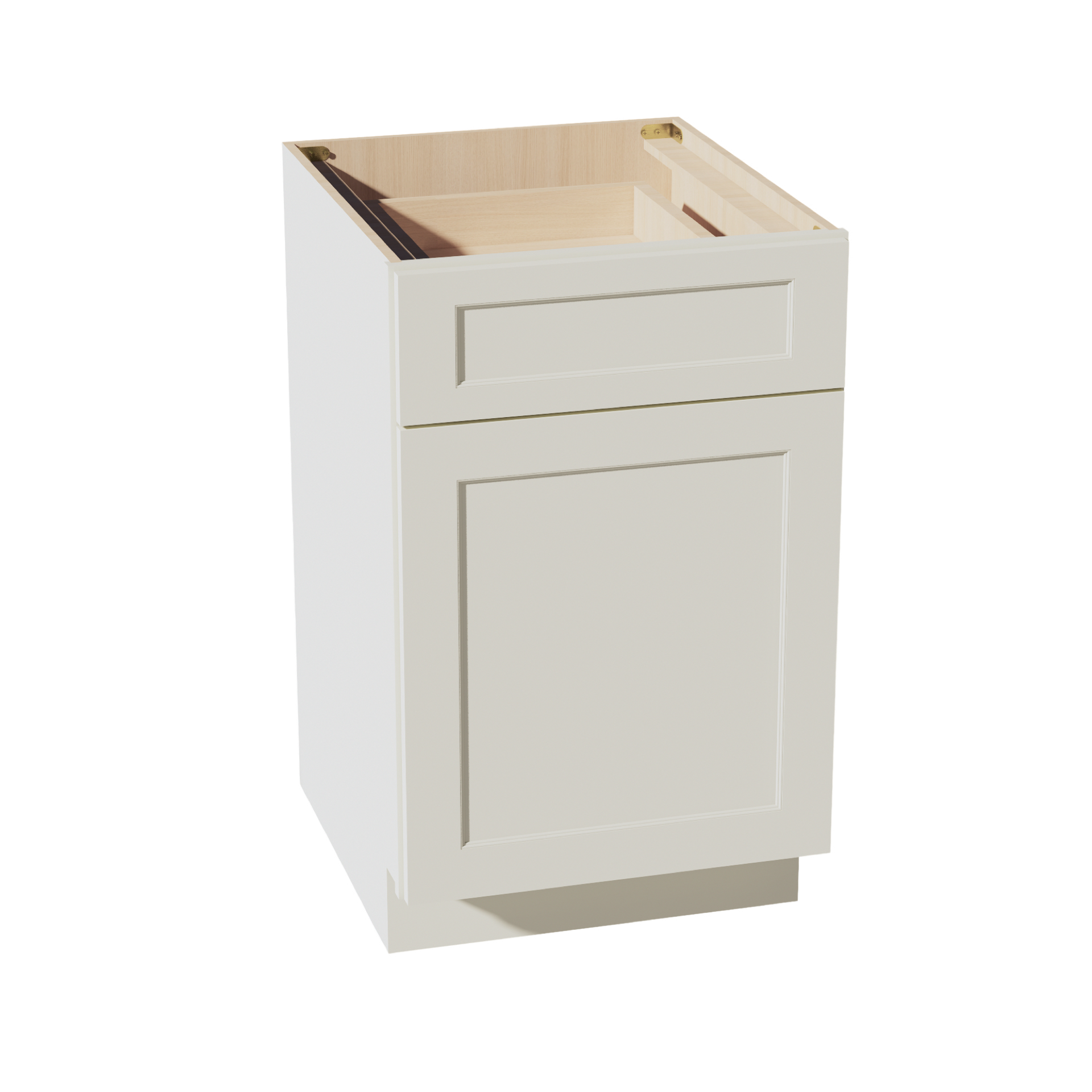 B21-SSAW  Base cabinet - Shaker Style - Swan White   18"W x 34-1/2"H x 24"D
