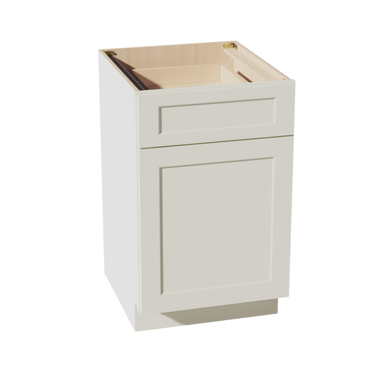 B21-SSAW  Base cabinet - Shaker Style - Swan White   18"W x 34-1/2"H x 24"D