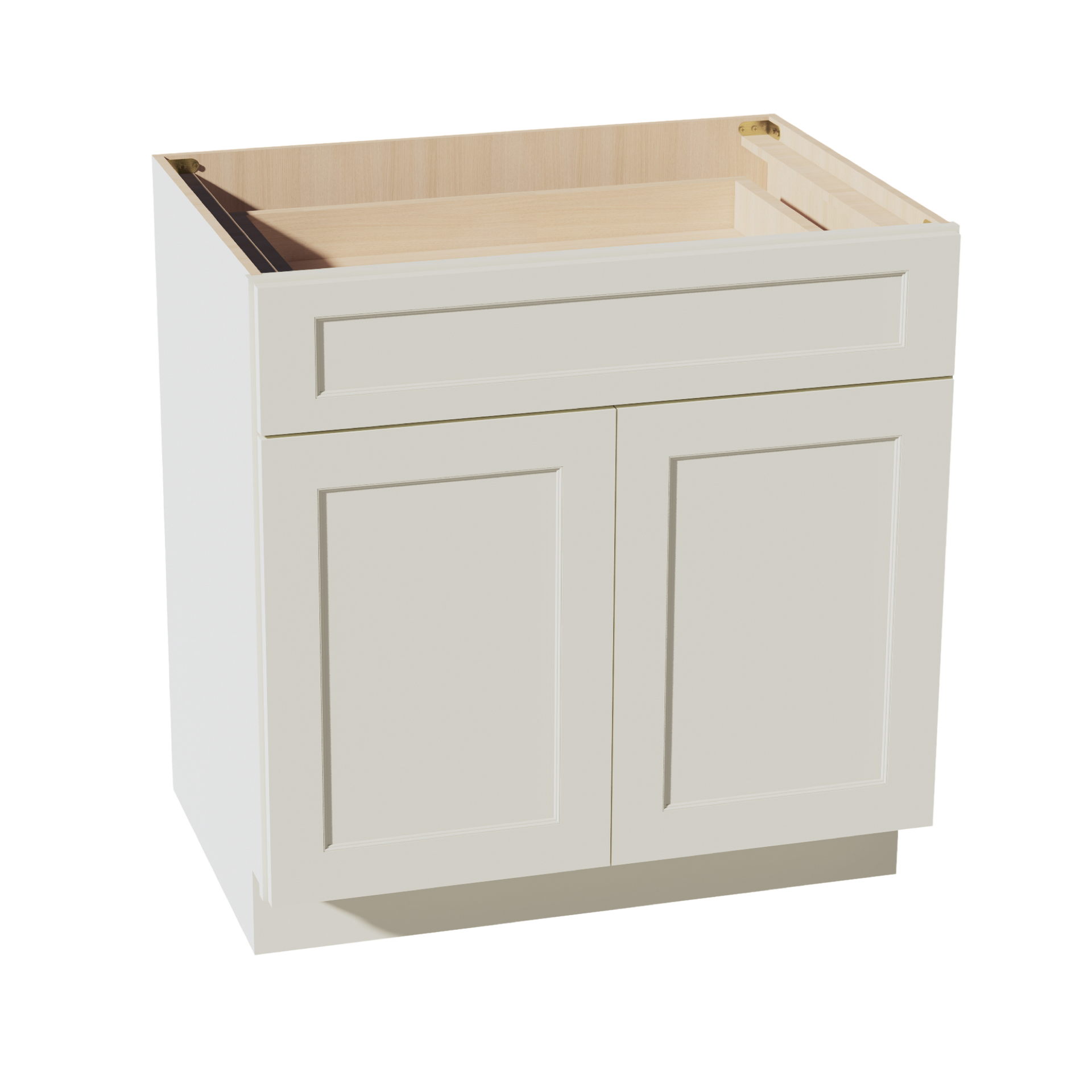 B33-SSAW  Base cabinet - Shaker Style - Swan White   30"W x 34-1/2"H x 24"D
