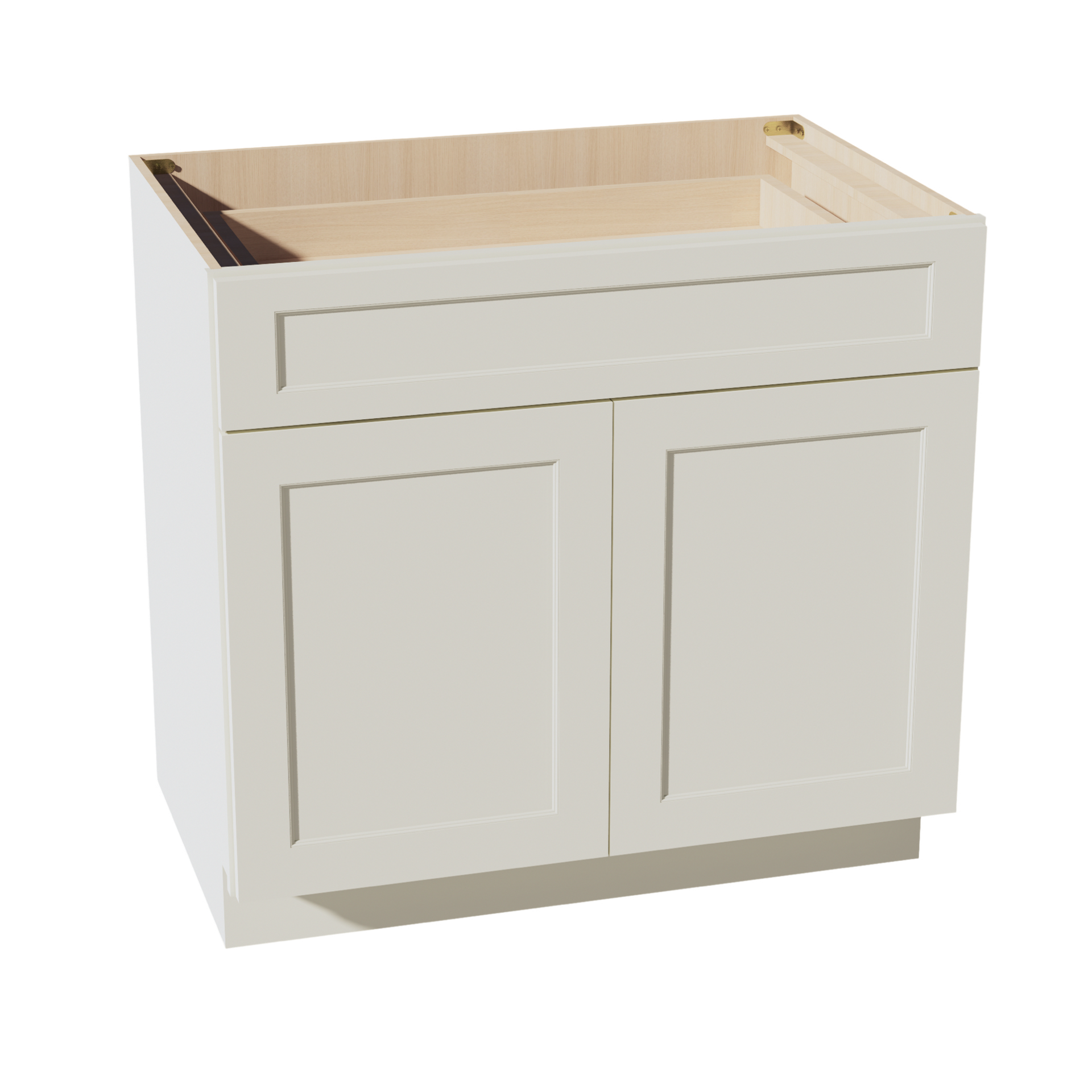B36-SSAW  Base cabinet - Shaker Style - Swan White   33"W x 34-1/2"H x 24"D