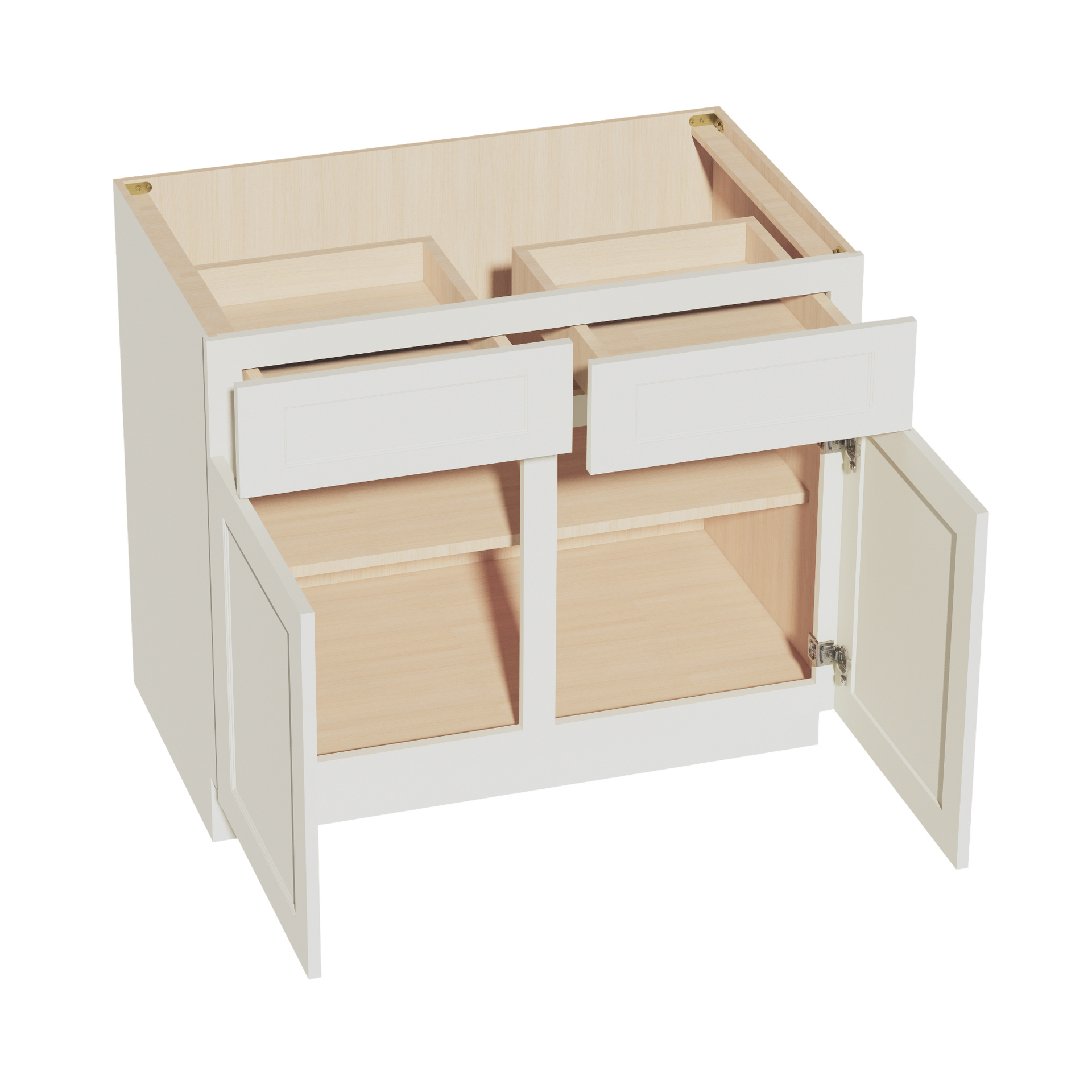 B39-SSAW  Base cabinet - Shaker Style - Swan White   36"W x 34-1/2"H x 24"D