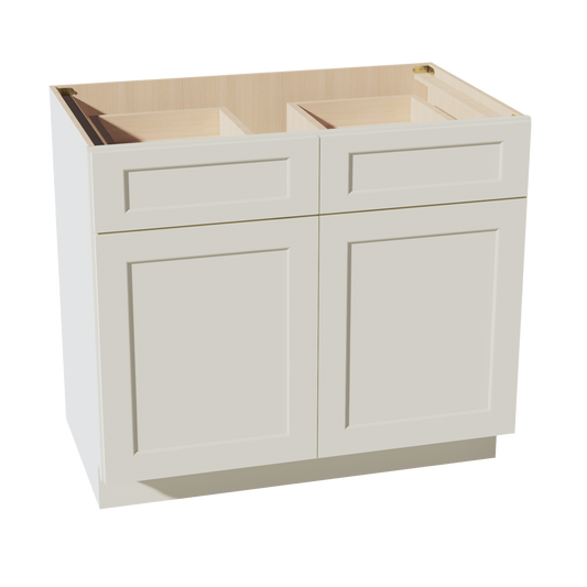 B39-SSAW  Base cabinet - Shaker Style - Swan White   36"W x 34-1/2"H x 24"D