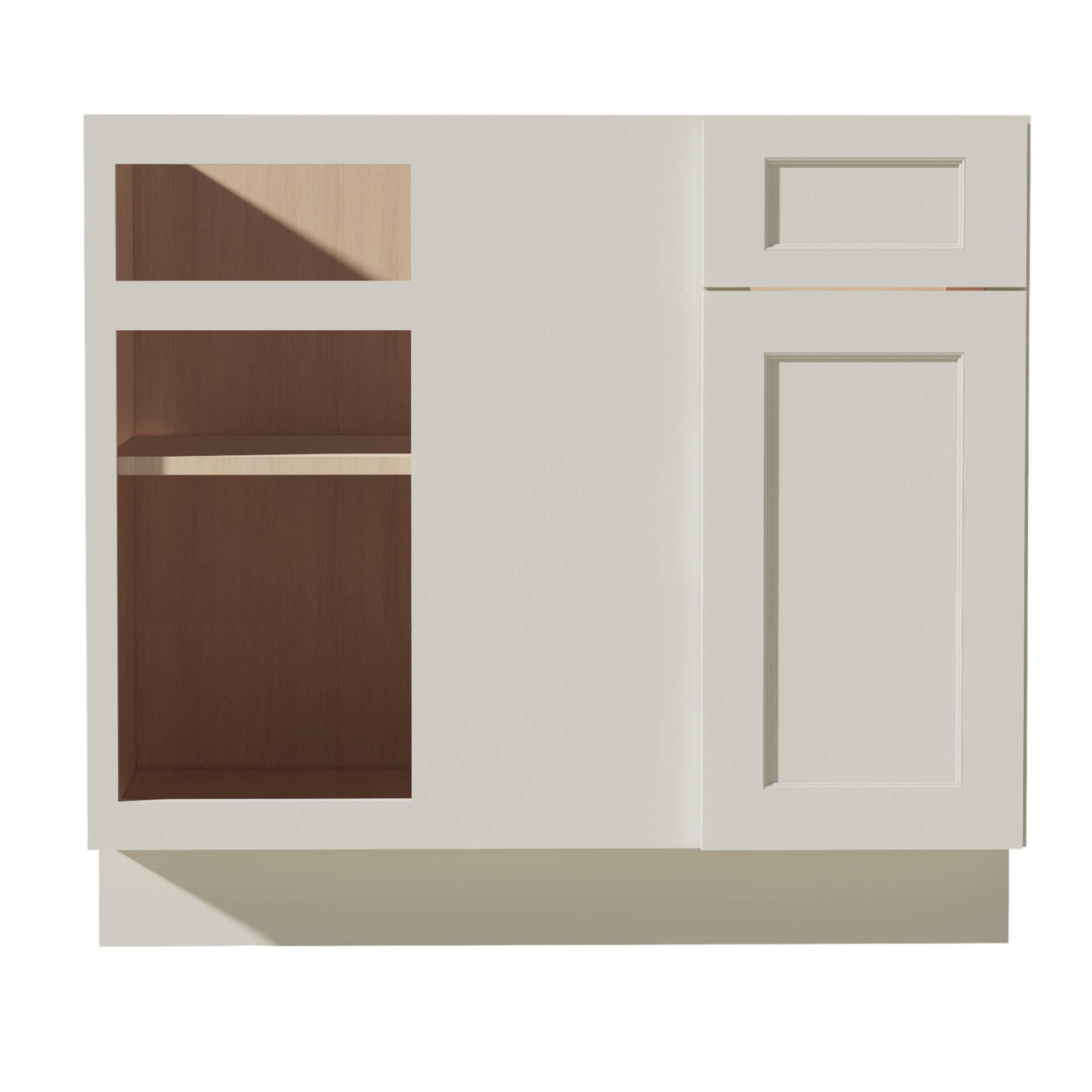 BBC39/42-SSAW  Base cabinet Blind Corner - Shaker Style - Swan White   42"W x 34-1/2"H x 24"D