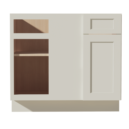 BBC39/42-SSAW  Base cabinet Blind Corner - Shaker Style - Swan White   42"W x 34-1/2"H x 24"D