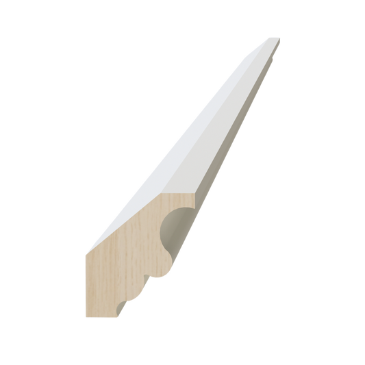 CM2-SSAW  Crown Molding - Shaker Style - Swan White   96"W x 2"H x 1-3/4"D