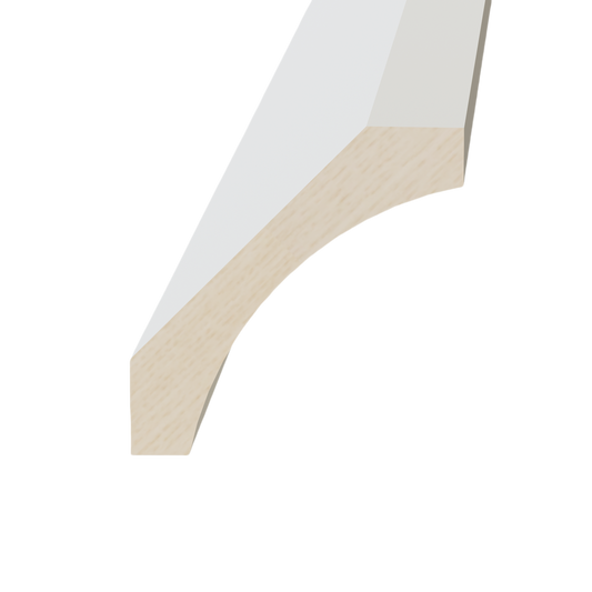 CM4-SSAW  Crown Molding - Shaker Style - Swan White   96"W x 2"H x 1-3/4"D