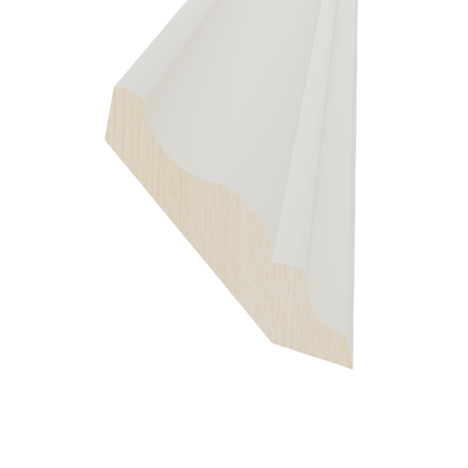 CM6-SSAW  Crown Molding - Shaker Style - Swan White   96"W x 4"H x 4"D