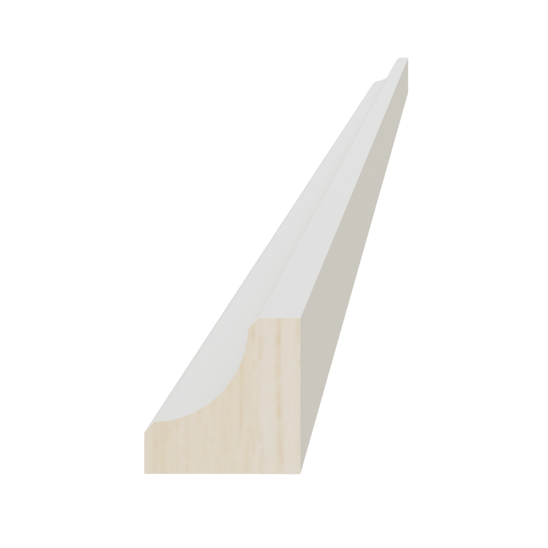 ICM8-SSAW  Inside Corner Molding - Shaker Style - Swan White   36"W x  x 12"D