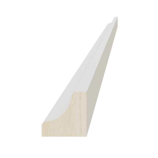 ICM8-SSAW  Inside Corner Molding - Shaker Style - Swan White   36"W x  x 12"D