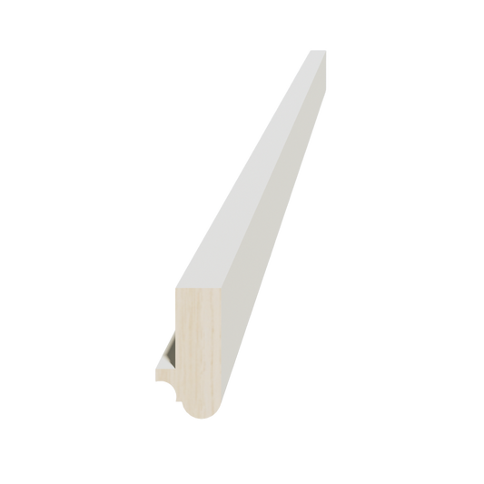 LRM-SSAW  Light Rail Molding - Shaker Style - Swan White   30"W x 7-1/2"H x 21"D