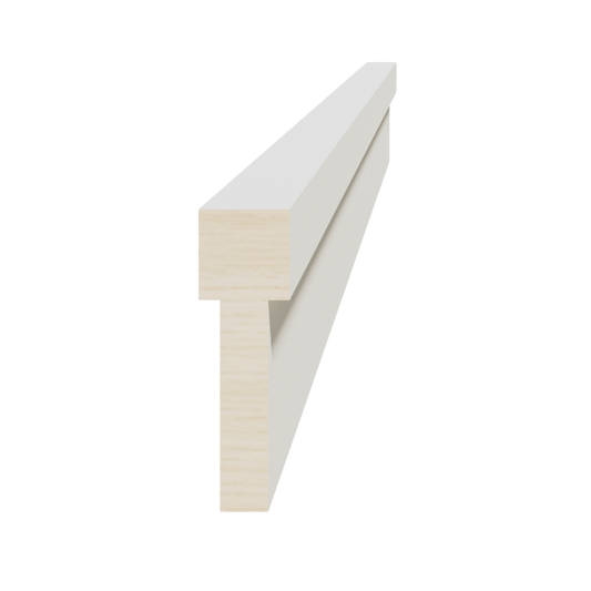 STKM8-SSAW  Stacking Molding - Shaker Style - Swan White   03"W x 36"H x 03"D