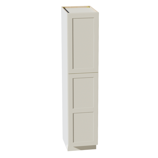 TP1884-SSAW  Tall Shelf Pantry Cabinet 2 Door & 6 Sheleves - Shaker Style - Swan White    x  x