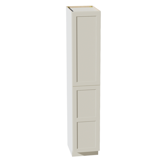 TP1896-SSAW  Tall Shelf Pantry Cabinet 2 Door & 6 Sheleves - Shaker Style - Swan White   18"W x 90"H x 24"D