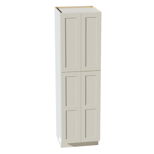TP2484-SSAW  Tall Shelf Pantry Cabinet 4 Door & 6 Sheleves - Shaker Style - Swan White   18"W x 96"H x 24"D