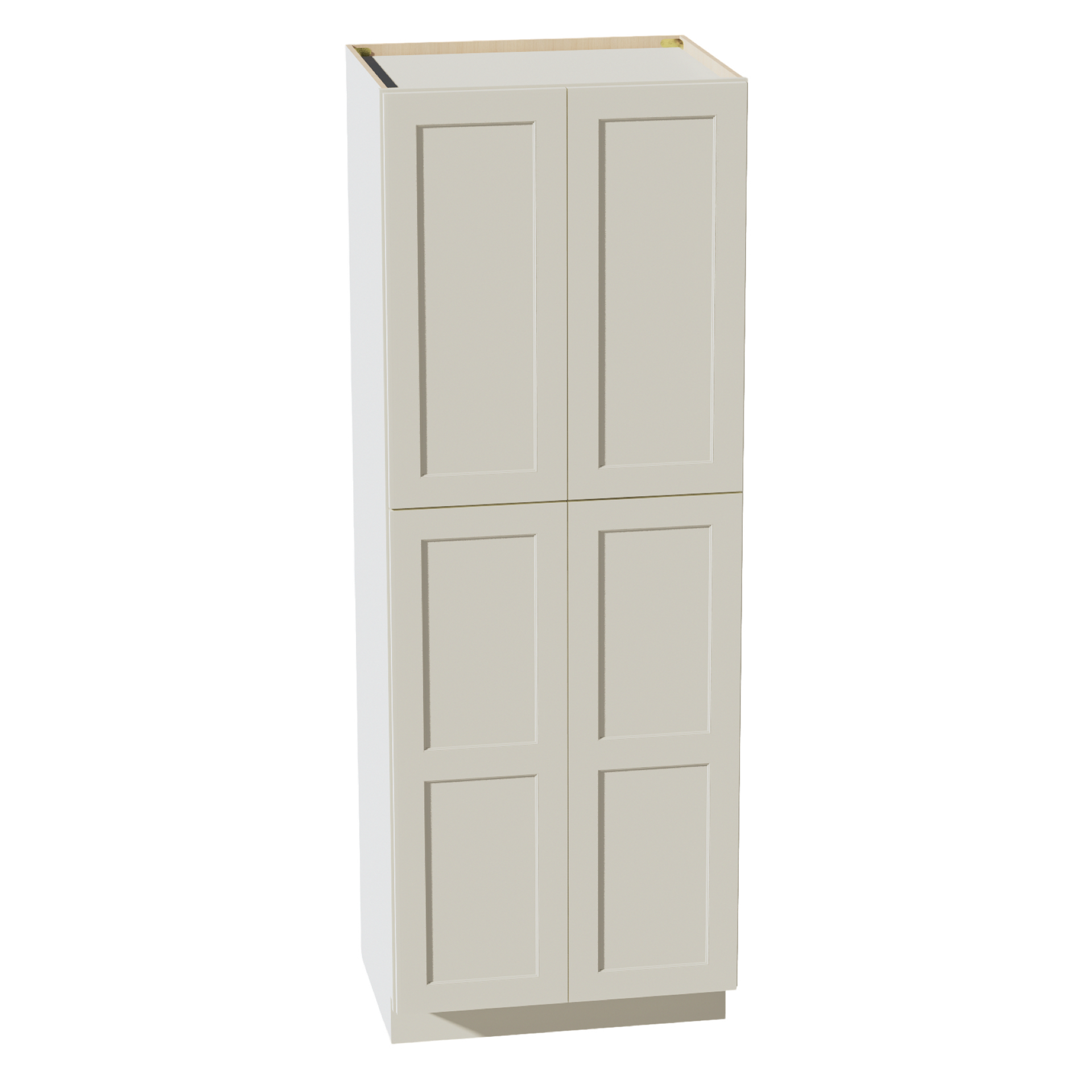 TP3084-SSAW  Tall Shelf Pantry Cabinet 2 Door & 6 Sheleves - Shaker Style - Swan White   24" W x 96"H x 24"D