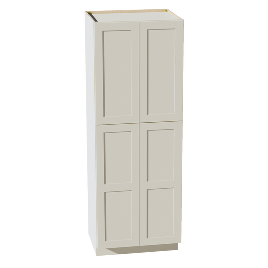 TP3084-SSAW  Tall Shelf Pantry Cabinet 2 Door & 6 Sheleves - Shaker Style - Swan White   24" W x 96"H x 24"D