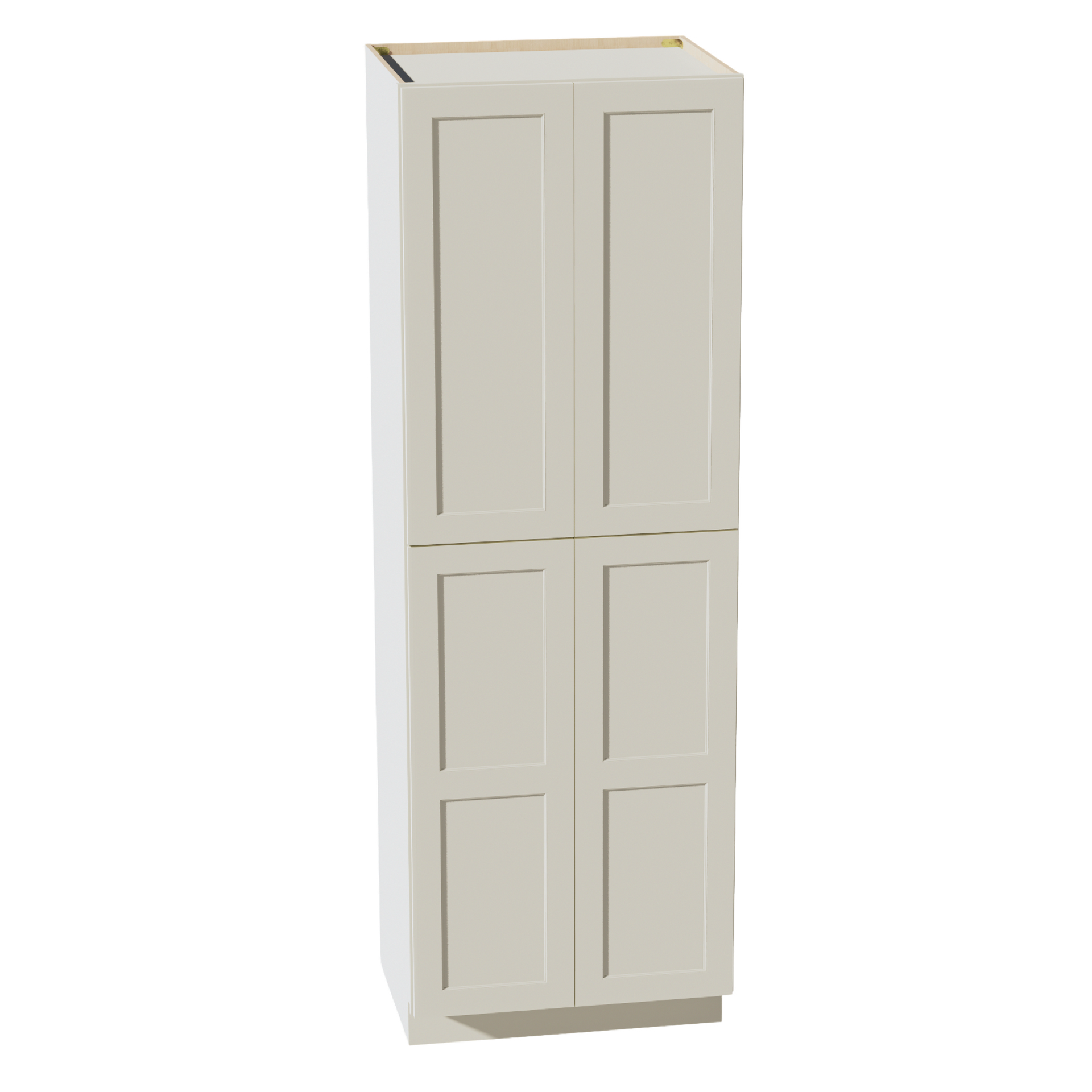 TP3090-SSAW  Tall Shelf Pantry Cabinet 2 Door & 6 Sheleves - Shaker Style - Swan White   30" W x 84"H x 24"D