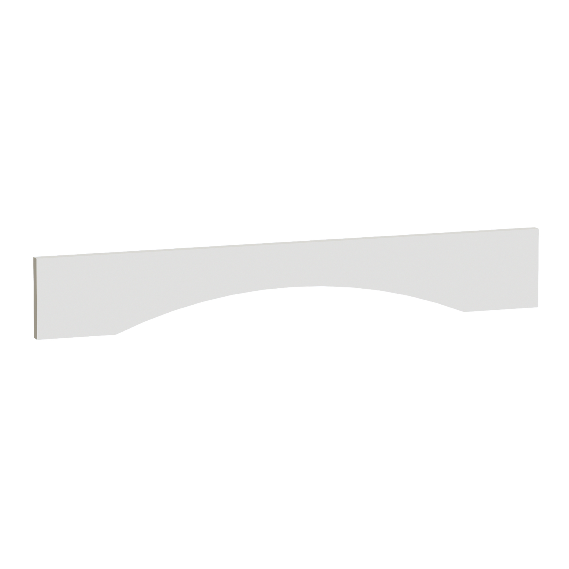VAR36-SSAW  Arched Valance - Shaker Style - Swan White   30" W x 96"H x 24"D