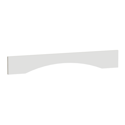 VAR36-SSAW  Arched Valance - Shaker Style - Swan White   30" W x 96"H x 24"D