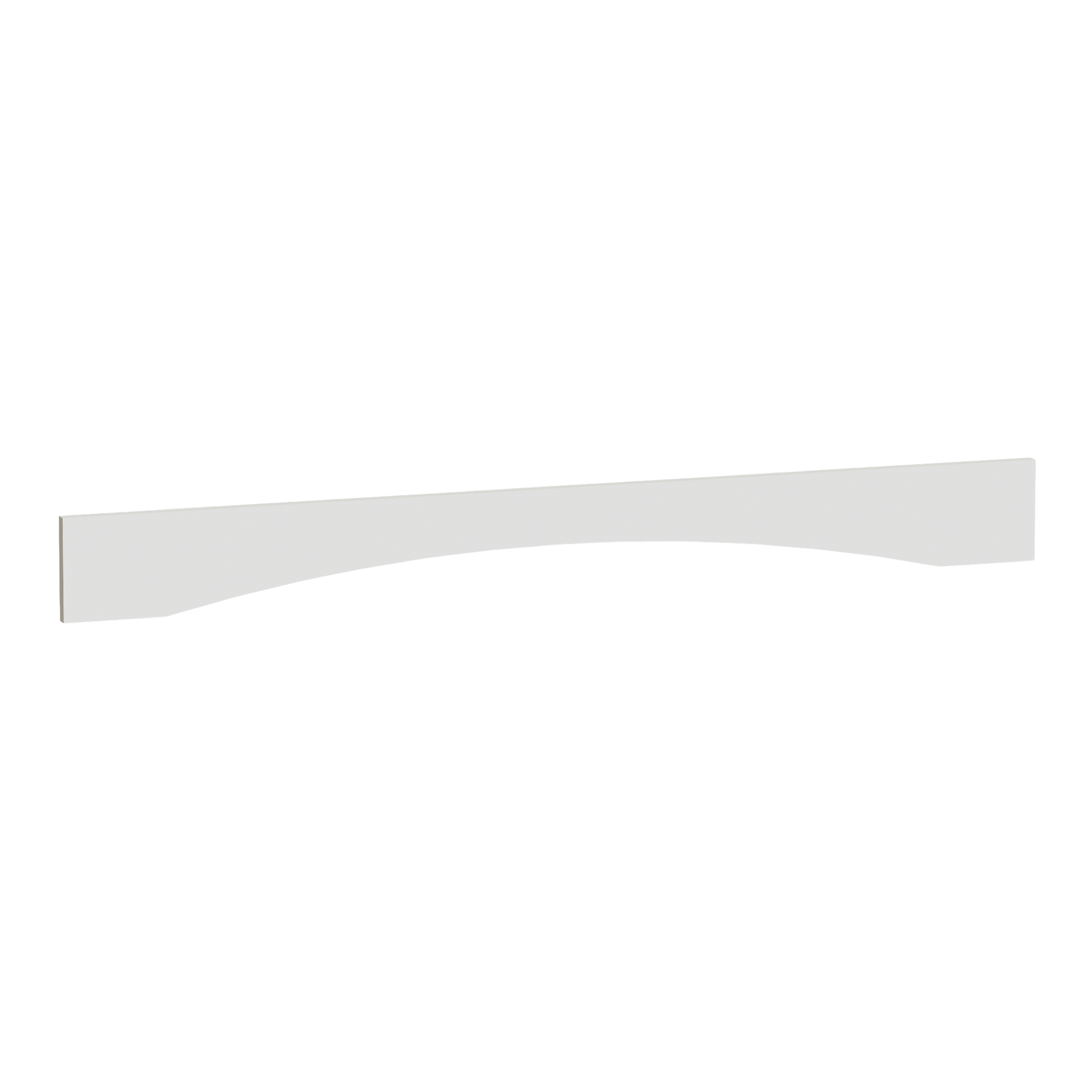 VAR54-SSAW  Arched Valance - Shaker Style - Swan White   36"W x 5-1/2"H x