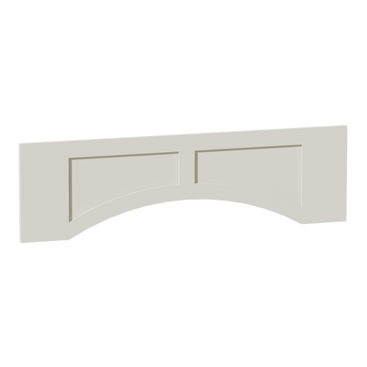 VARP42-SSAW  Arched Valance With Raised Panel - Shaker Style - Swan White   54"W x 5-1/2"H x