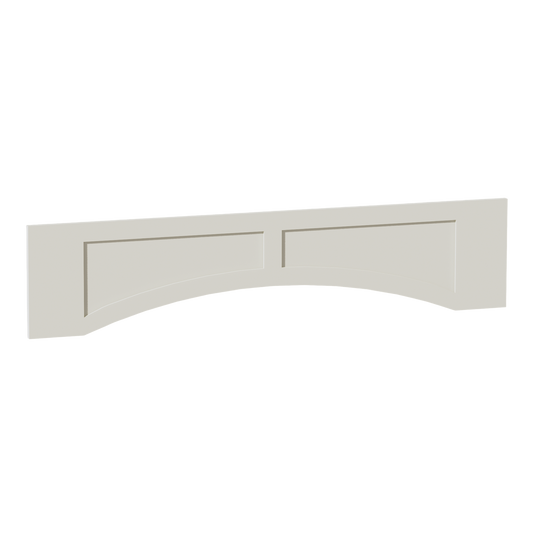 VARP54-SSAW  Arched Valance With Raised Panel - Shaker Style - Swan White   42"W x 12"H x