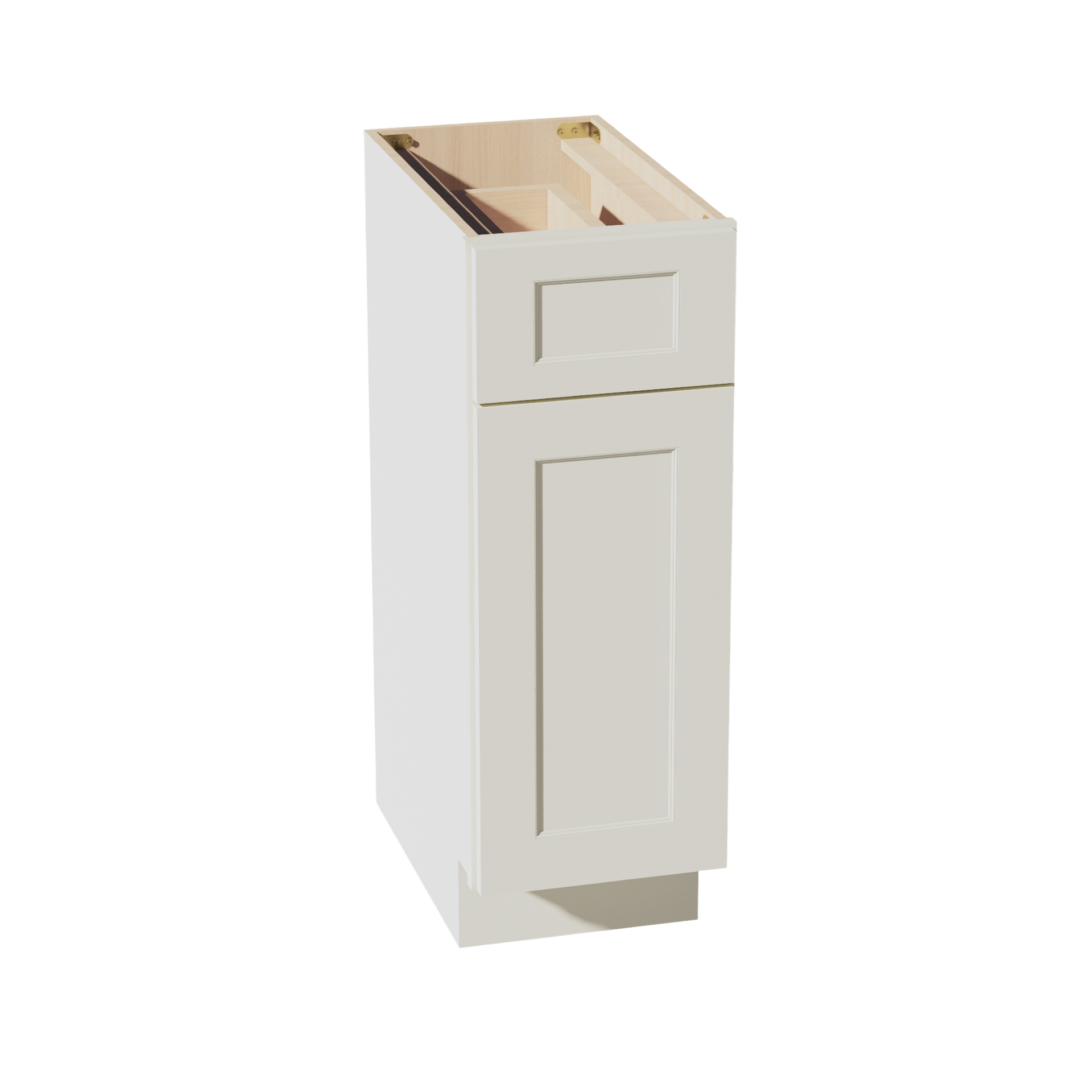 VB1221-SSAW  Vanity Base Cabinet 1 Door & 1 Drawer - Shaker Style - Swan White   54"W x 12"H x