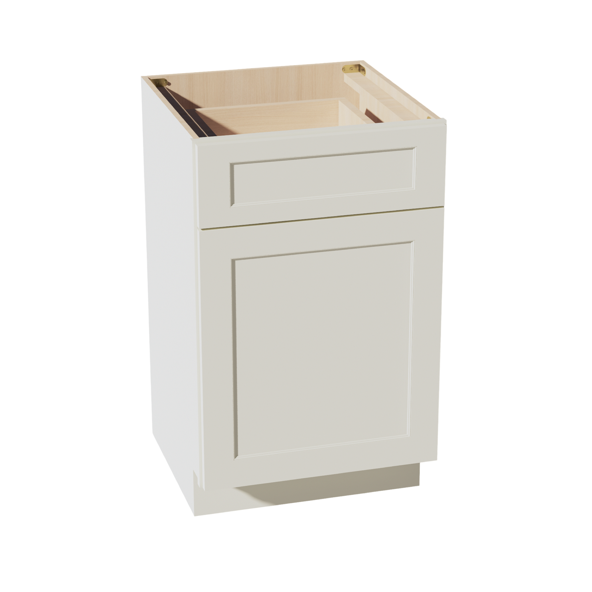 VB2121-SSAW  Vanity Base Cabinet 1 Door & 1 Drawer - Shaker Style - Swan White   18"W x 34-1/2"H x 24"D