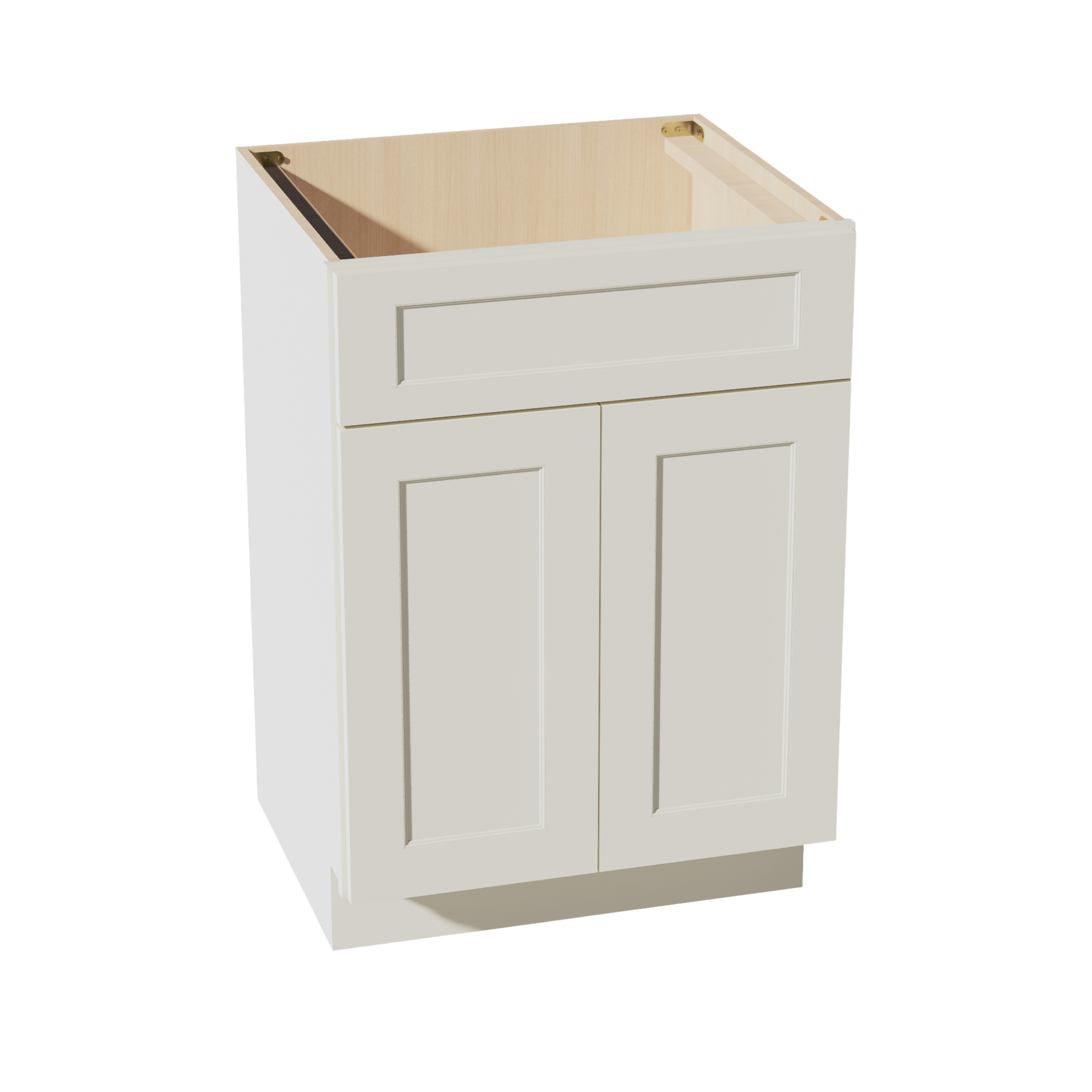 VSB2421-SSAW  Vanity Sink Base 1 False Drawer & 2 Doors - Shaker Style - Swan White   36"W x 34-1/2"H x 21"D