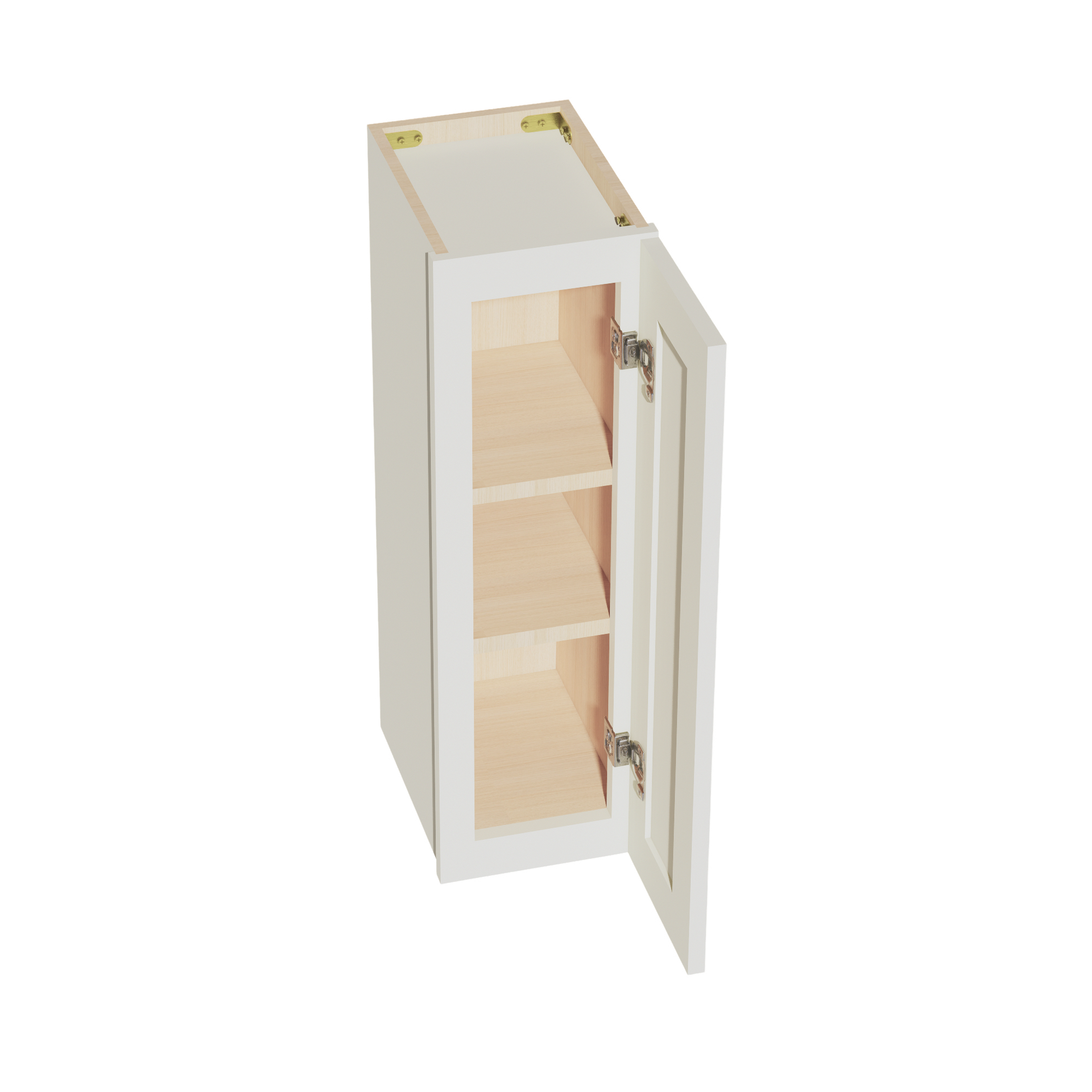 W0930-SSAW  Wall Cabinet 1 Door & 2 Shelves - Shaker Style - Swan White   60"W x 34-1/2"H x 21"D