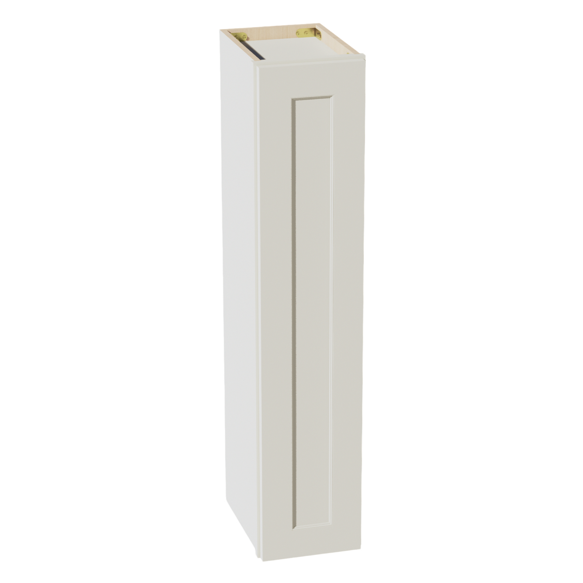 W0942-SSAW  Wall Cabinet 1 Door & 2 Shelves - Shaker Style - Swan White   09"W x 36"H x 12"D