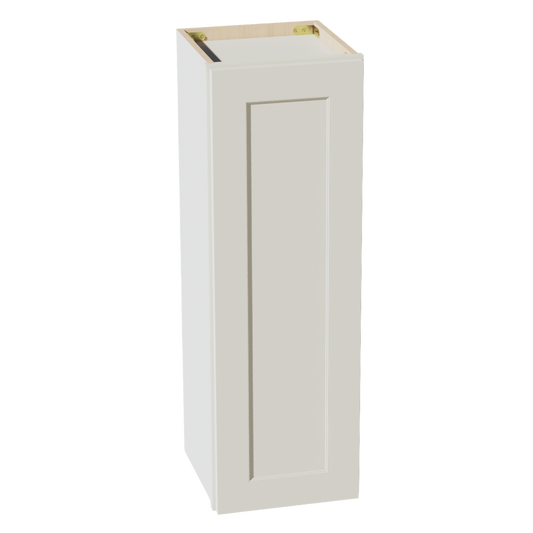 W1236-SSAW  Wall Cabinet 1 Door & 2 Shelves - Shaker Style - Swan White   12"W x 30"H x 12"D