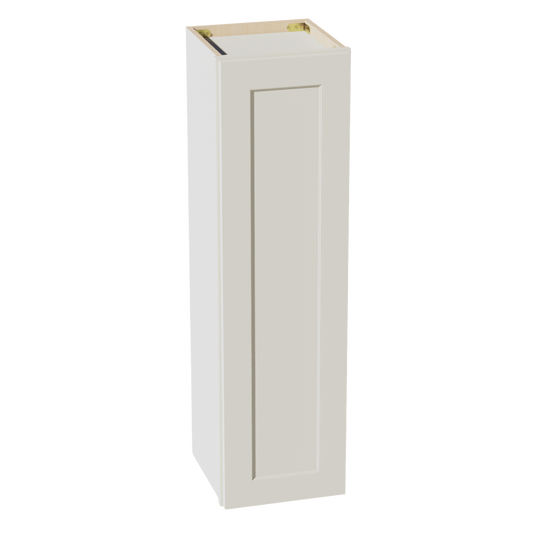 W1242-SSAW  Wall Cabinet 1 Door & 2 Shelves - Shaker Style - Swan White   12"W x 36"H x 12"D