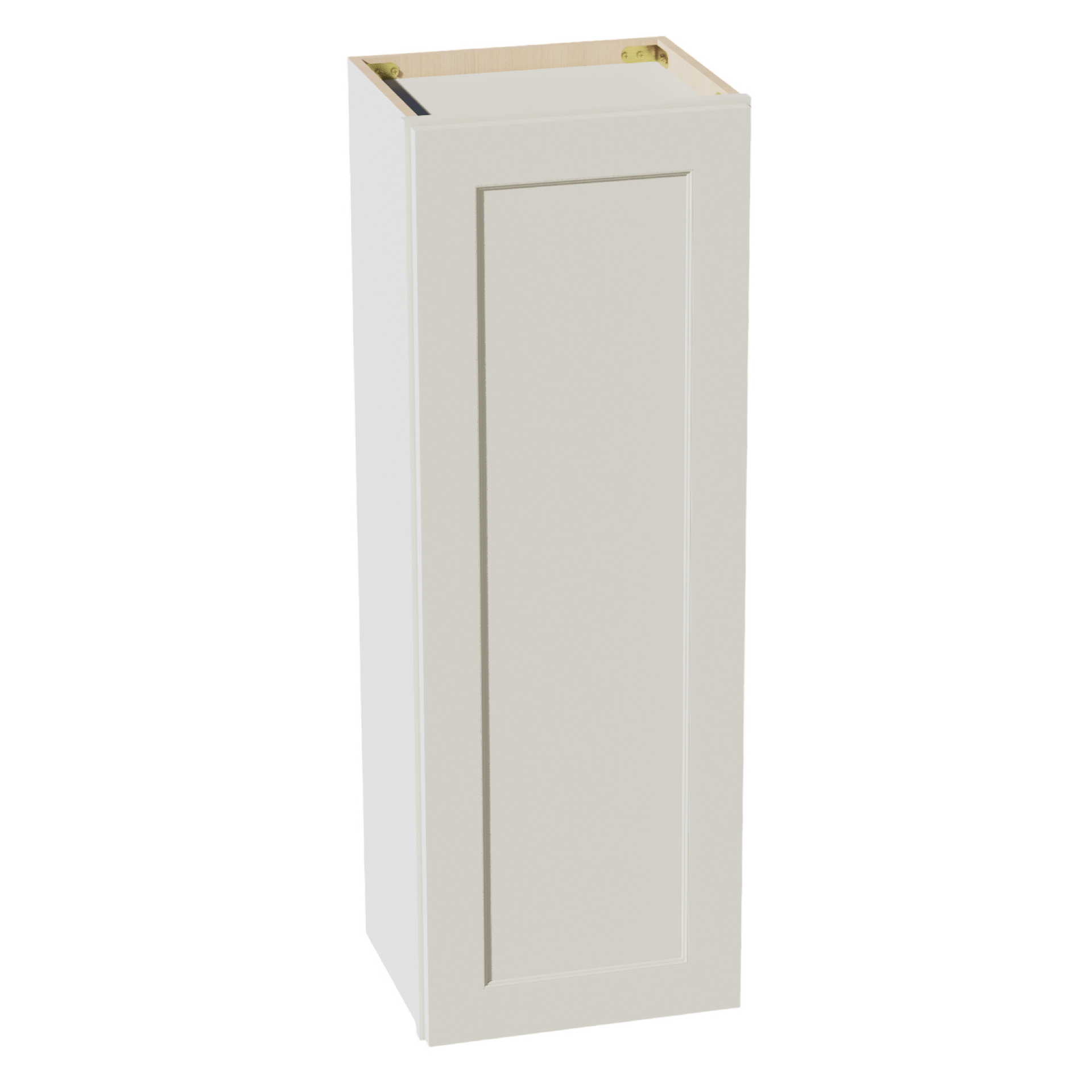W1542-SSAW  Wall Cabinet 1 Door & 2 Shelves - Shaker Style - Swan White   15"W x 36"H x 12"D