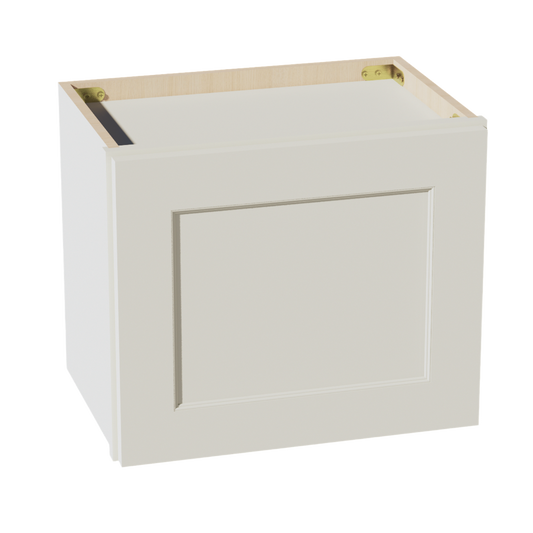 W1815-SSAW  Wall Cabinet 1 Door & 2 Shelves - Shaker Style - Swan White   15"W x 42"H x 12"D