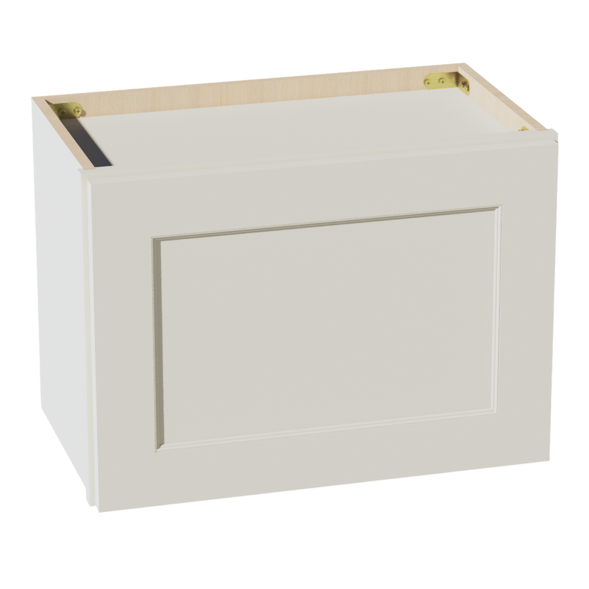 W2115-SSAW  Wall Cabinet 1 Door & 2 Shelves - Shaker Style - Swan White   18"W x 42"H x 12"D