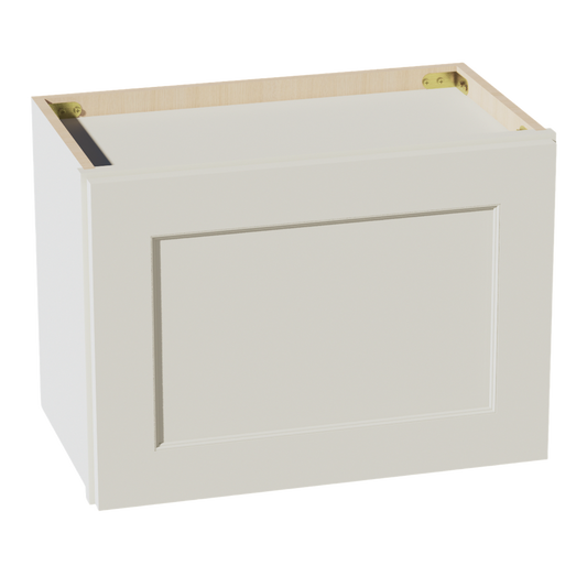 W2115-SSAW  Wall Cabinet 1 Door & 2 Shelves - Shaker Style - Swan White   18"W x 42"H x 12"D