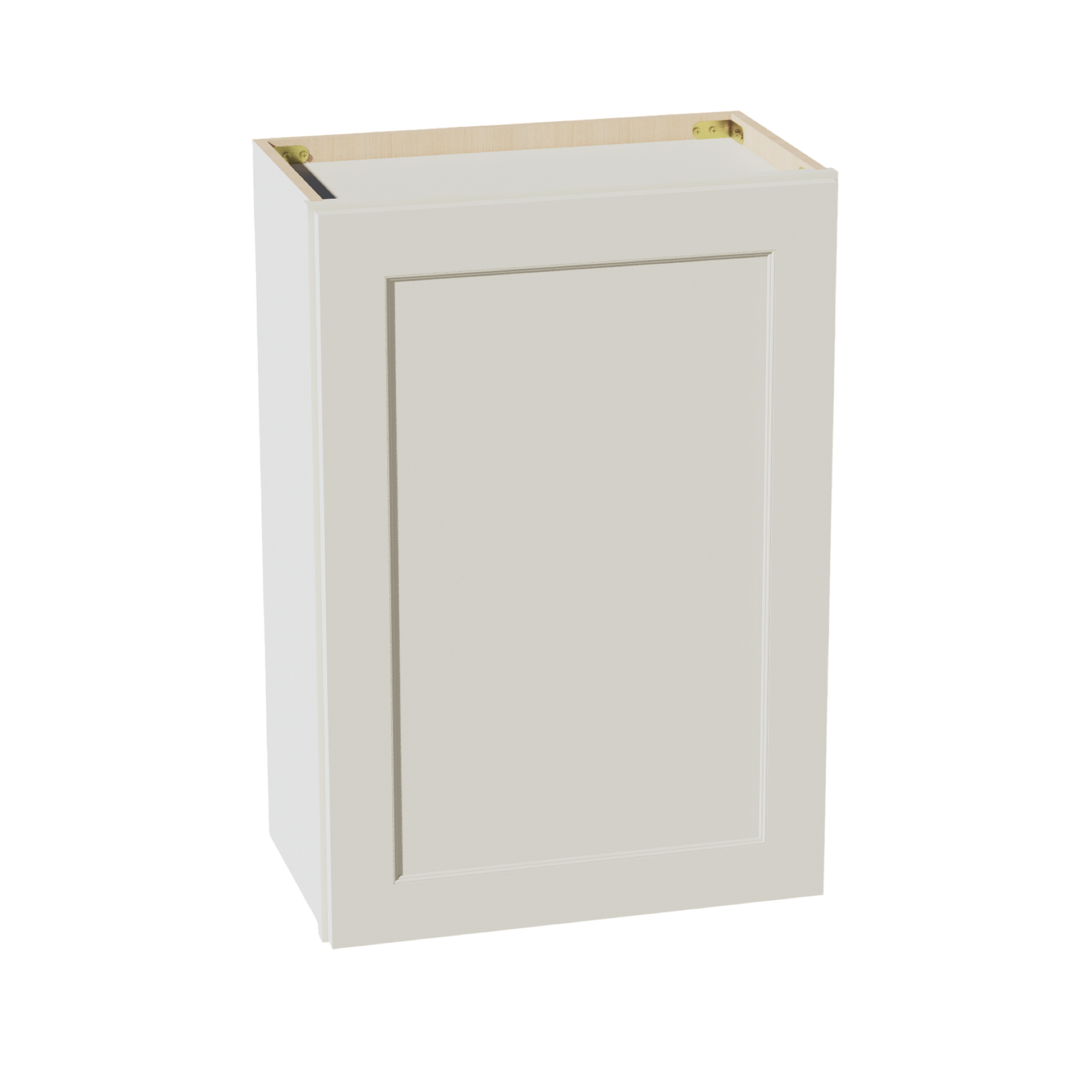 W2130-SSAW  Wall Cabinet 1 Door & 2 Shelves - Shaker Style - Swan White   21"W x 15"H x 12"D