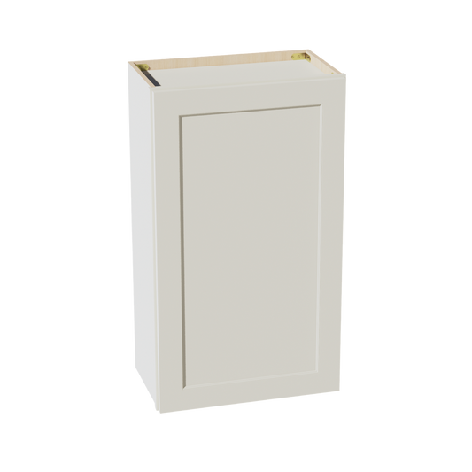 W2136-SSAW  Wall Cabinet 1 Door & 2 Shelves - Shaker Style - Swan White   21"W x 30"H x 12"D