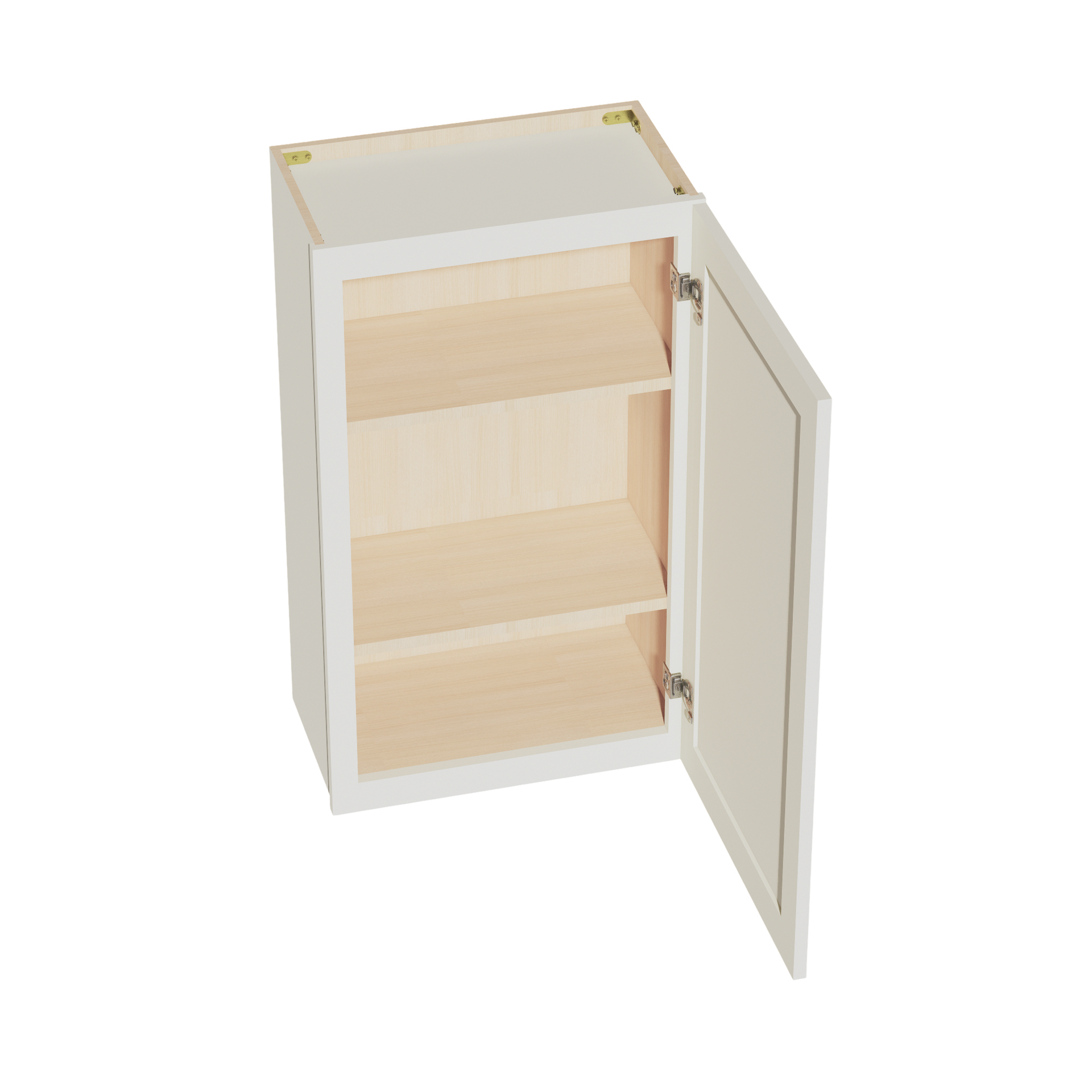 W2136-SSAW  Wall Cabinet 1 Door & 2 Shelves - Shaker Style - Swan White   21"W x 30"H x 12"D