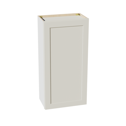 W2142-SSAW  Wall Cabinet 1 Door & 2 Shelves - Shaker Style - Swan White   21"W x 36"H x 12"D