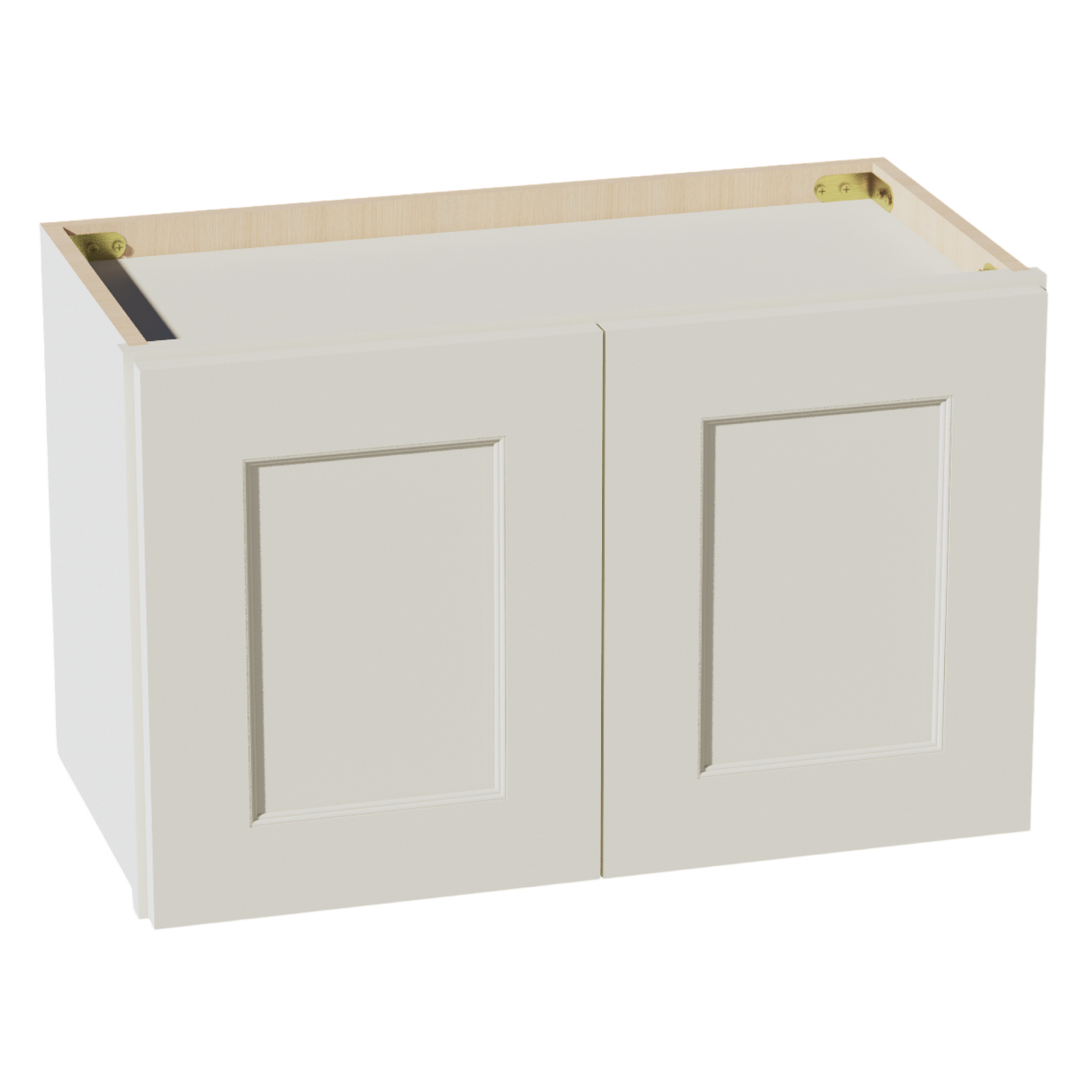 W2415-SSAW  Wall Cabinet 2 Doors & 2 Shelves - Shaker Style - Swan White   21"W x 42"H x 12"D