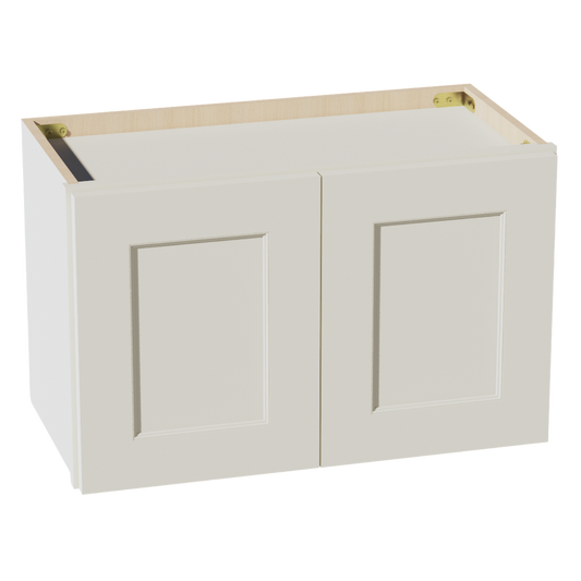W2415-SSAW  Wall Cabinet 2 Doors & 2 Shelves - Shaker Style - Swan White   21"W x 42"H x 12"D