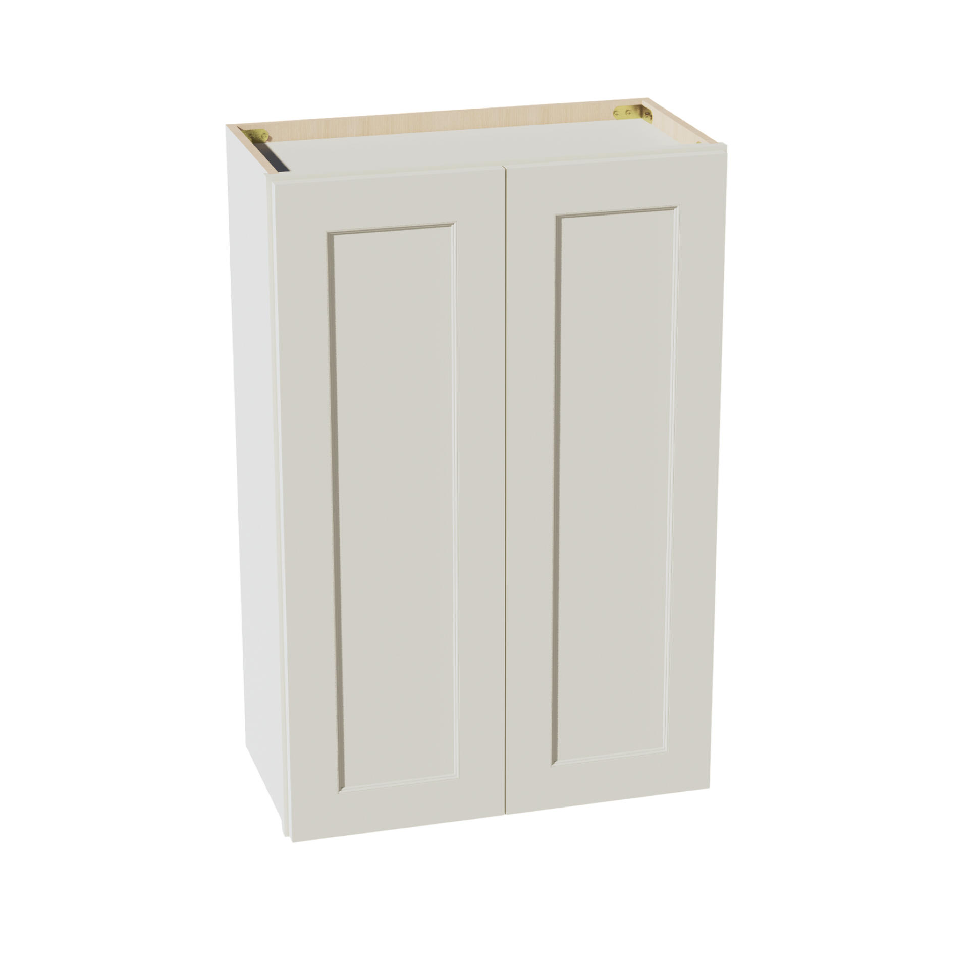 W2436-SSAW  Wall Cabinet 2 Doors & 2 Shelves - Shaker Style - Swan White   24"W x 30"H x 12"D