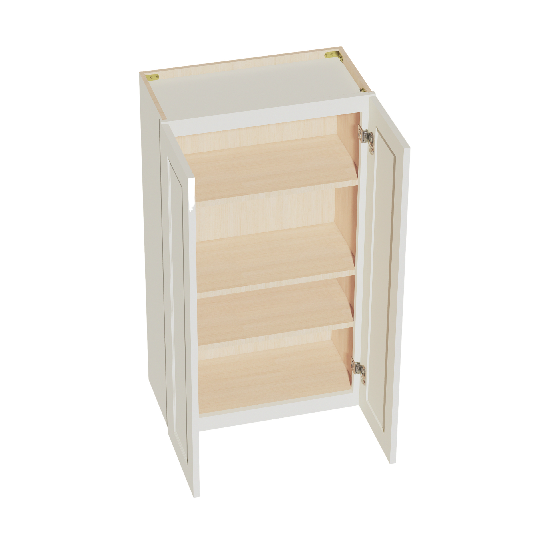 W2442-SSAW  Wall Cabinet 2 Doors & 2 Shelves - Shaker Style - Swan White   24"W x 36"H x 12"D