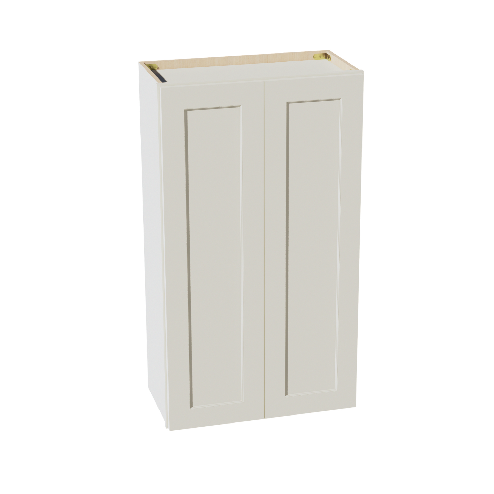 W2442-SSAW  Wall Cabinet 2 Doors & 2 Shelves - Shaker Style - Swan White   24"W x 36"H x 12"D